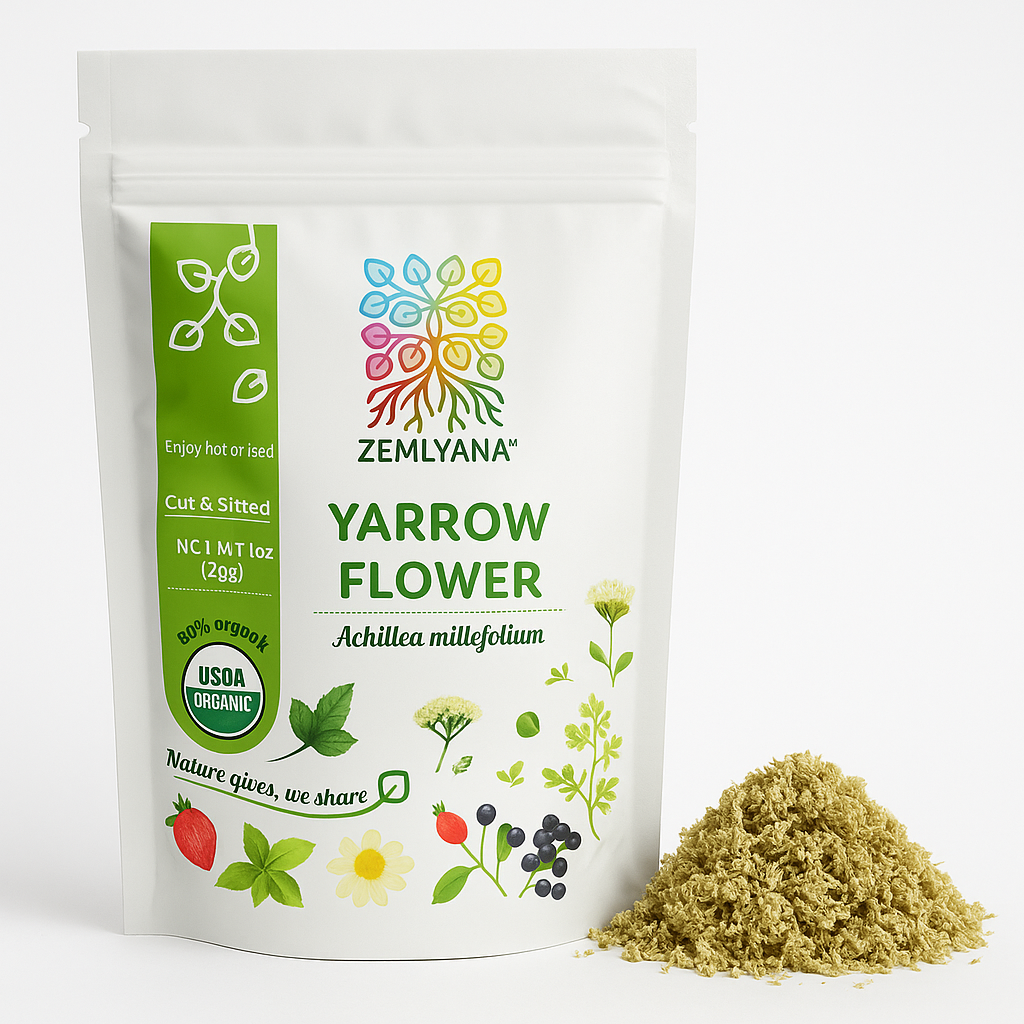 Organic Yarrow Flowers β Dried Achillea Millefolium Herb for Tea & Wellness