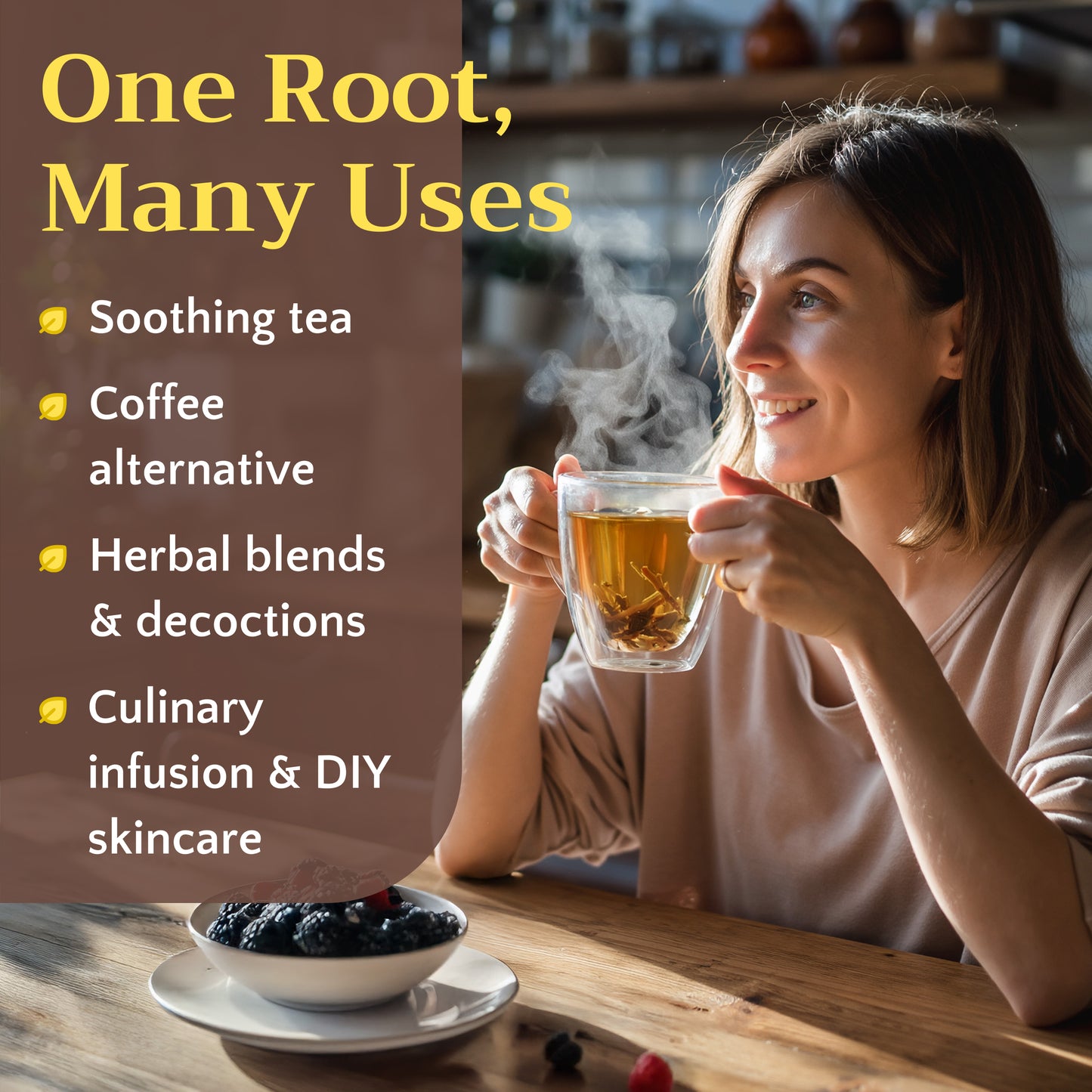 Dandelion Root Tea | Roasted Herbal Coffee Alternative | Taraxacum officinale