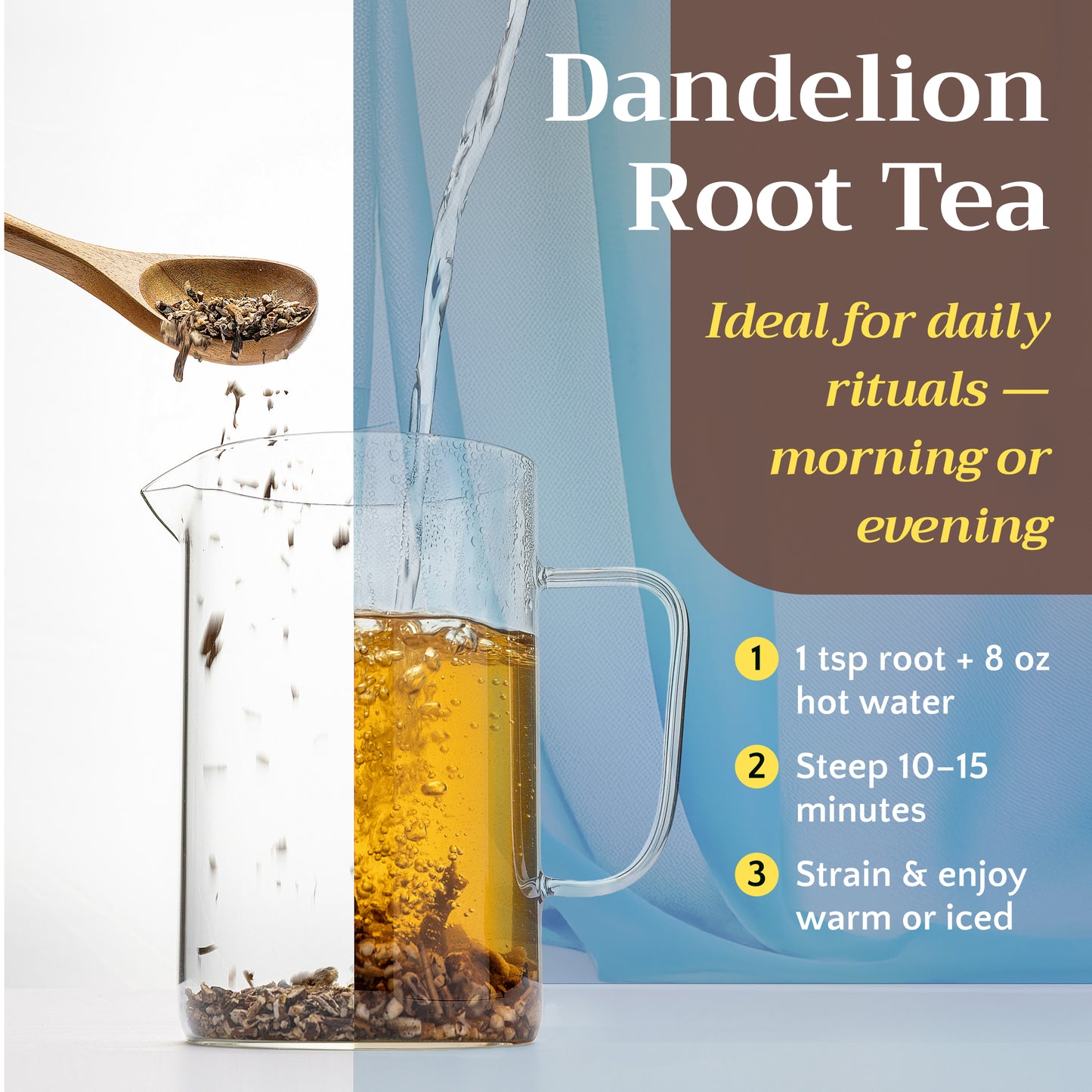 Dandelion Root Tea | Roasted Herbal Coffee Alternative | Taraxacum officinale