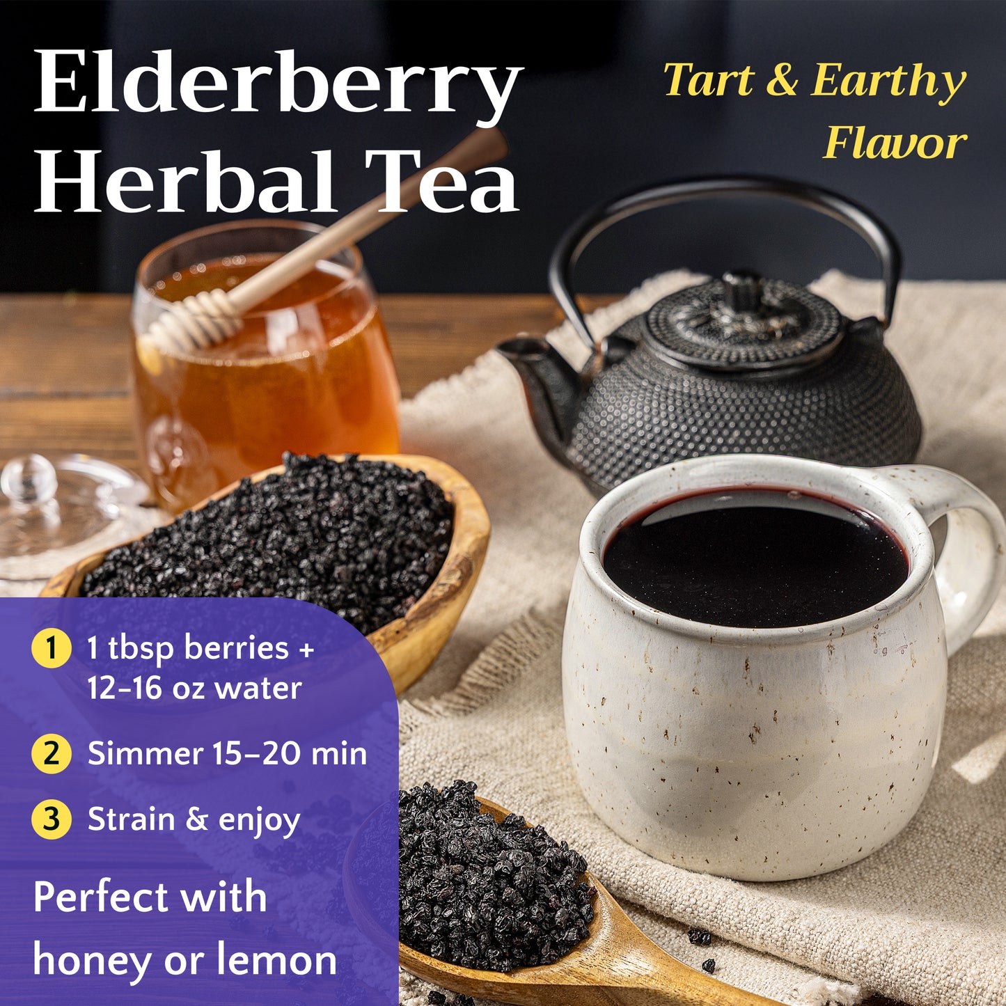 Elderberry Tea | Dried Elderberries | Sambucus nigra