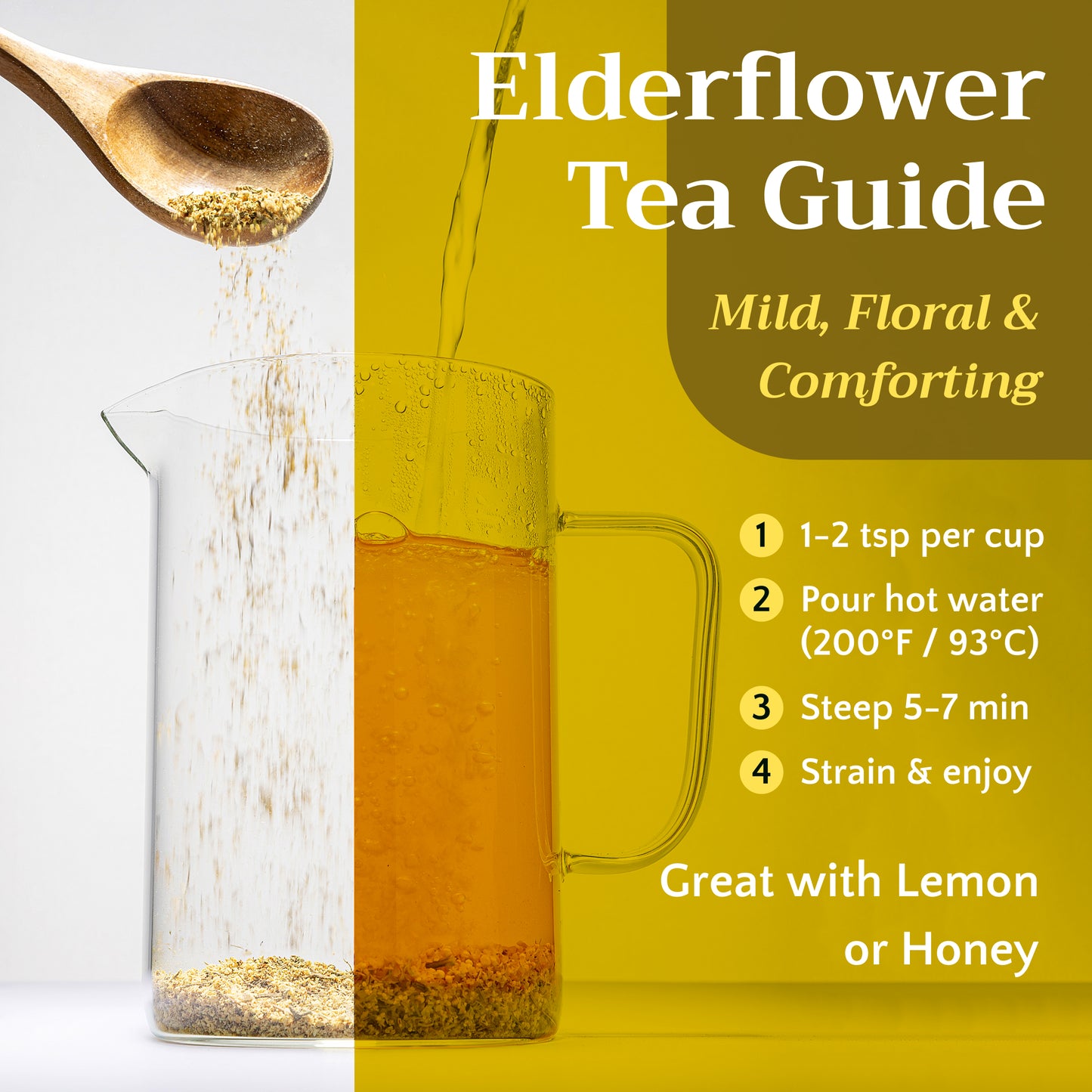 Elderflower Tea | Loose Leaf Herbal Tea | Dried Elder Flowers
