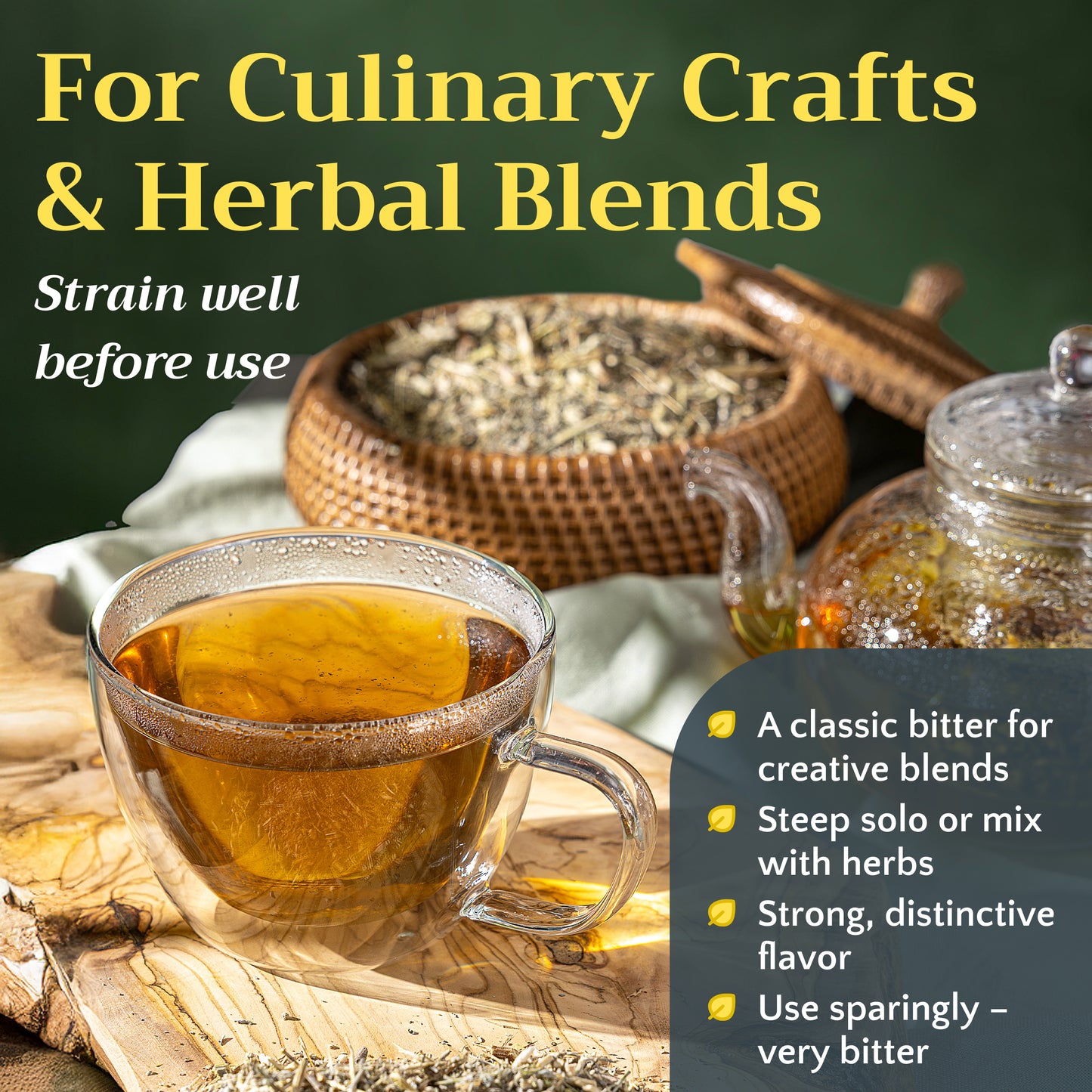 Wormwood Herb Tea | Loose Leaf Herbal Tea | Artemisia absinthium Bulk