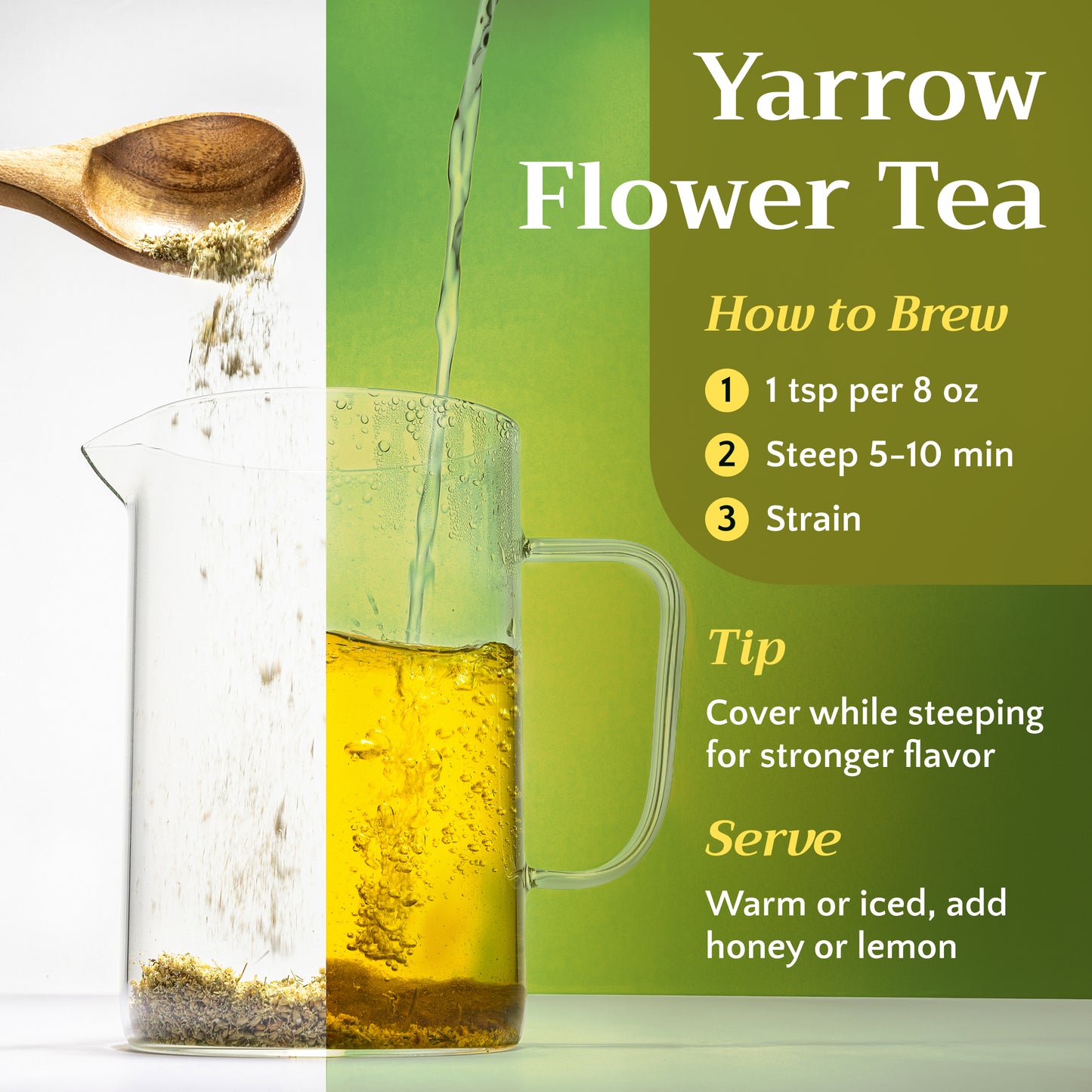 Yarrow Flower Tea | Loose Leaf Herbal Tea | Achillea millefolium