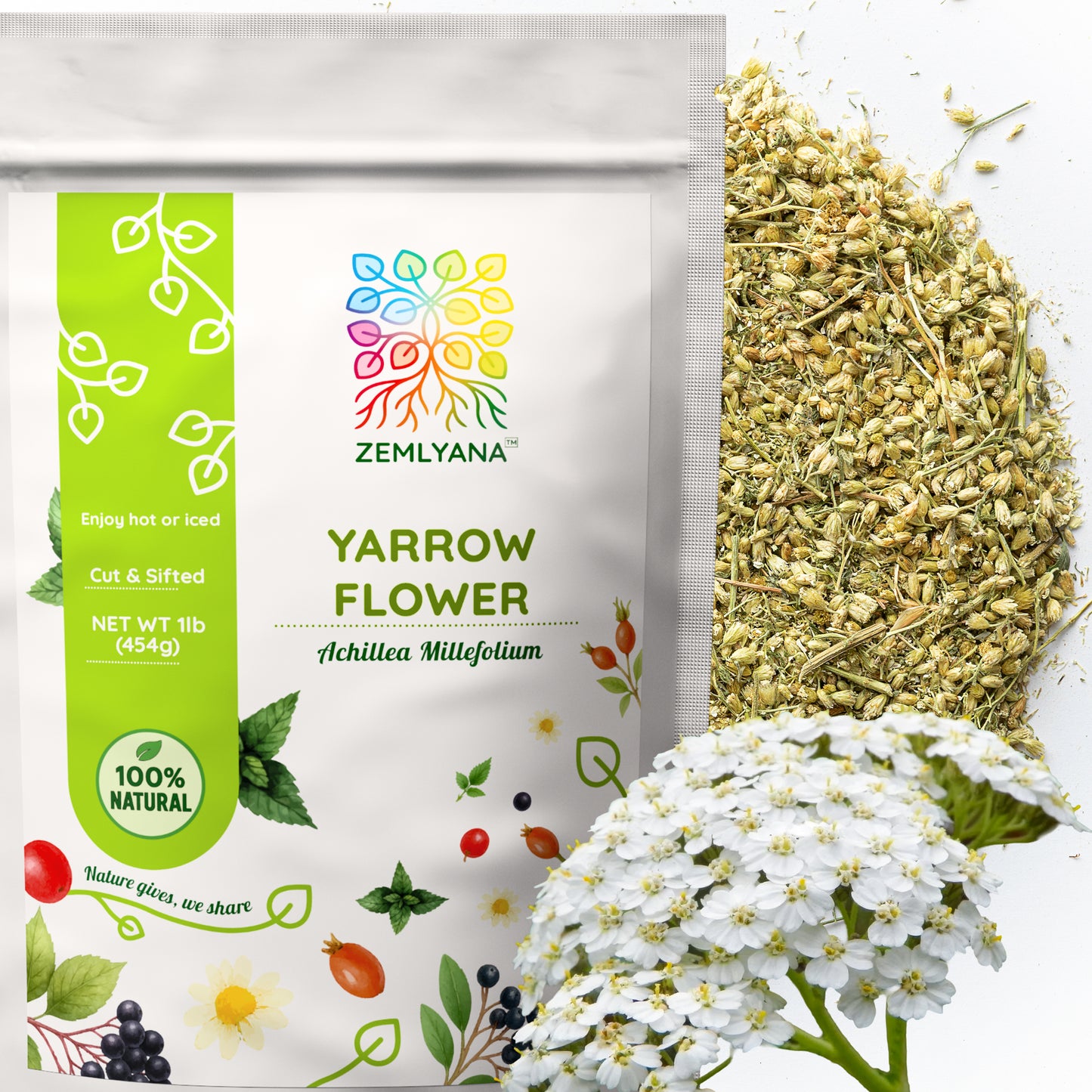 Yarrow Flower Tea | Loose Leaf Herbal Tea | Achillea millefolium