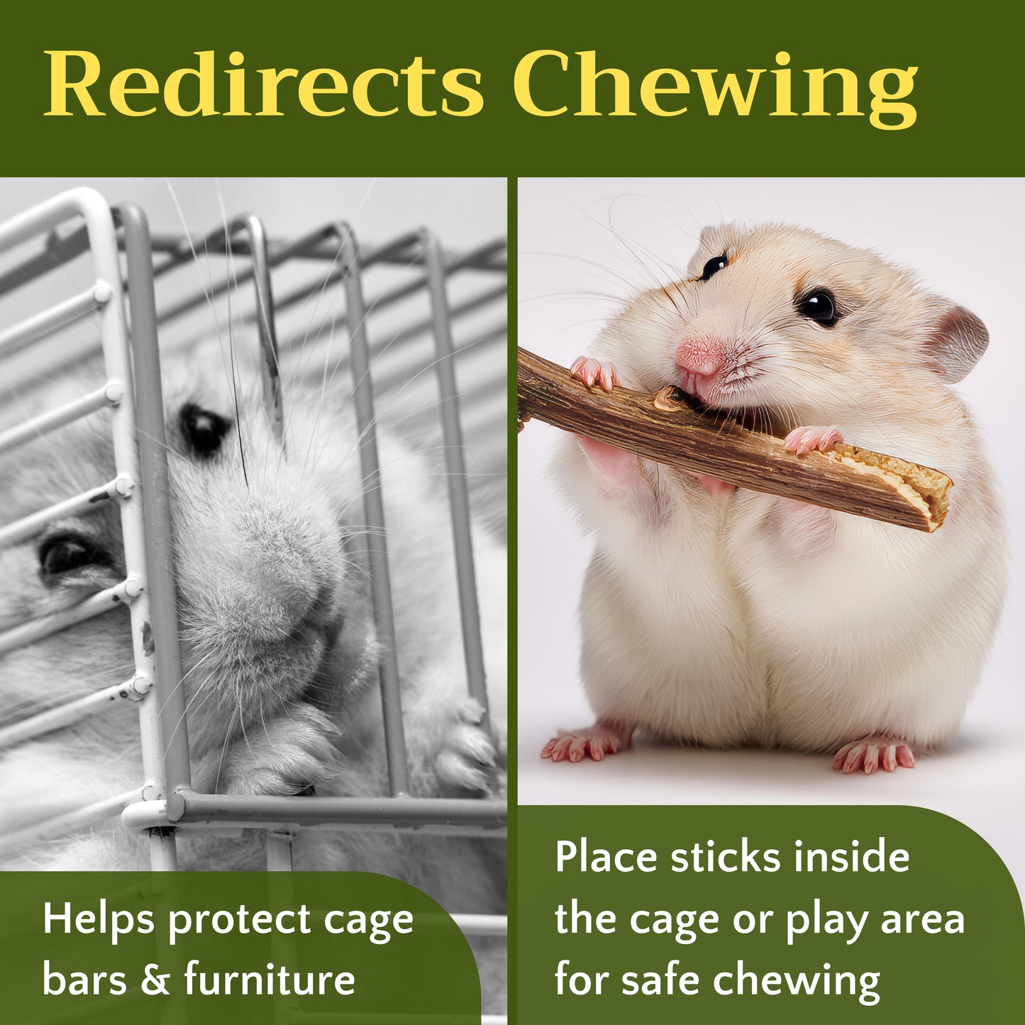 Apple Wood Chew Sticks | Natural Pet Toys | Small Animal Chews